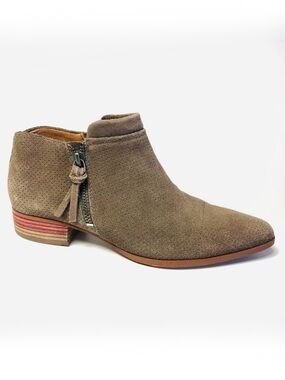 Bettye Suede Dual Zip Ankle Booties